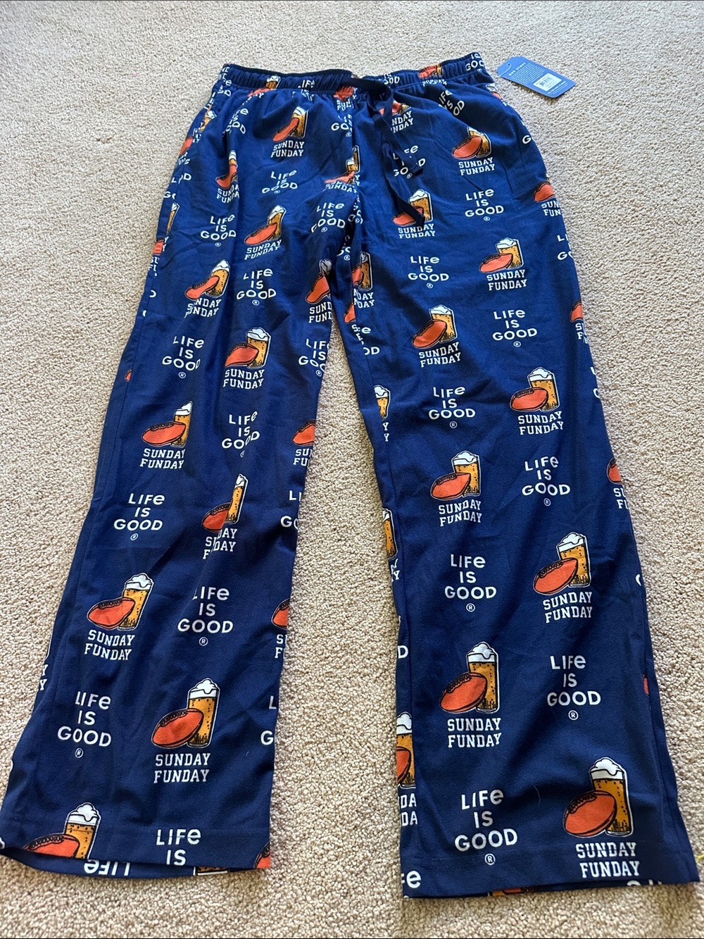 Life is good Sunday funday pajama bottoms